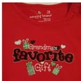 thumbnail image 4 of Grandma's Favorite Gift Baby Girls Long Sleeve Red Bodysuit (18 Months), 4 of 4