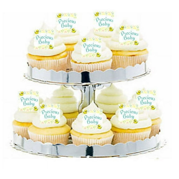 24pk Baby Shower Precious Baby Edible Cupcake Decoration Toppers / Picks