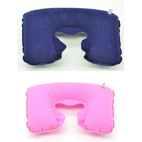 Jinsinto 2pcs Outdoor Leisure Travel portable U - Neck Pillow Pneumatic Pillow PVC air Pillow Travel Pillow Support Automotive office home Pillow Travel partner