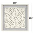 thumbnail image 5 of DecMode Coastal White/Gray Square Shaped 3D Origami Patterned Shadow Box, 24"W x 24"H, 5 of 16