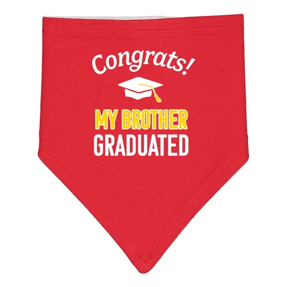 Inktastic Congrats My Brother Graduated with Cap Baby Bandana Bib