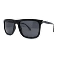 thumbnail image 3 of Mens No Glare Polarized Flat Top Horn Rim Rectangle Sunglasses Matte Black, 3 of 4