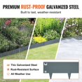 thumbnail image 3 of VEVOR Steel Landscape Edging, 5-pack Steel Garden Edging Borders, 39" L x 3" H Strips, Hammer-in Edging Border, Bendable Metal Landscape Edging for Yard, Garden, Lawn, 3.15" Spike Height, Dark Gray, 3 of 7