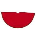 thumbnail image 2 of Northlight 26-Inch Red with Green Shell Stitching Mini Christmas Tree Skirt With a Hook and Latch, 2 of 3