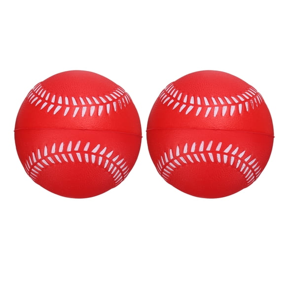 Uxcell Soft Sponge Foam Baseballs, PU Solid Baseballs Training Practice Ball 9" & 2 Pack & Red-Fitting for (Daily Practice/Fun Sports/Competition)