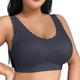 thumbnail image 2 of Tauxra Wireless Bras for Plus Size Women Seamless Full Coverage Comfort Support Pack of 1, 2 of 5