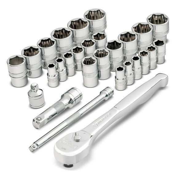 Powerbuilt 28 Piece Zeon Socket Set for Damaged Bolts - 240120