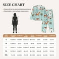thumbnail image 6 of Kll Christmas Winter Animals Print Women'S Long Sleeve Pajamas With Pants Sleepwear Loungewear 2 Set-Medium, 6 of 9