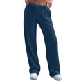 thumbnail image 2 of Womens Sweatpants Wide Leg High Waisted Drawstring Baggy Joggers with Pockets Outdoor Athletic Lounge Pants​​ Vacation Homewear Soft Cozy Lightweight Jogging Workout Hiking Sweat Pants Women​​, 2 of 7