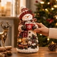 thumbnail image 4 of MInHoues Christmas Snowman Tabletop Figurine, Cute Resin Winter Holiday Ornament for Home Office Decor, Festive Snowman Decoration for Mantel Shelf, 4 of 6