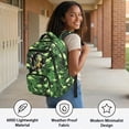 thumbnail image 2 of Jeiento Dinosaur School Backpack for Girls 6-8 Bookbags for Students Primary School 17 Inch Large Capacity Knapsack Daypack Backpacks with Zipper Closure, Green, 2 of 7