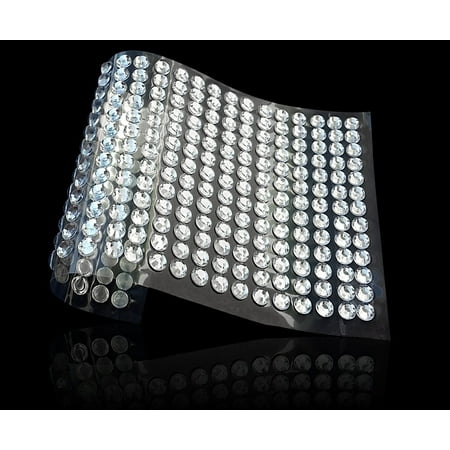 Crystal Stickers Crystal Alphabet 5 Pack 6mm Crystal Diamond Sticker Adhesive Rhinestone, 2500 pcs DIY Self Adhesive Colorful Gem Rhinestone Embellishment Stickers Sheet Fits for Crafts,Body,Nail Makeup Festival Carnival (silver) ()