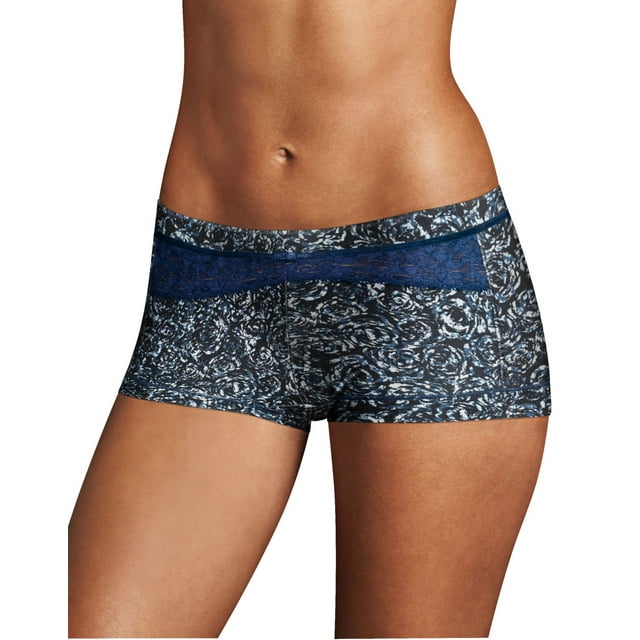 Maidenform Culottes Garçonnes de Rêve pour Femmes - Article à Succès, 6, Imprimé Rose Aguichant/marine