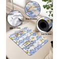 thumbnail image 5 of Summer Lemon Dish Drying Mat for Kitchen Counter, Super Absorbent Quick Dry Coffee Bar Mat Pad Thin Diatomaceous Sink Mat Non Slip Dish Drainer Mat 23.5x15.5 Navy Blue Spring Floral Botanical, 5 of 6