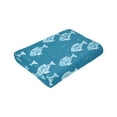 thumbnail image 5 of Ocean Blue Fish Pattern Throw Blanket, Super Soft Anti-Pilling Flannel Bed Blankets, 80"x60", 5 of 8