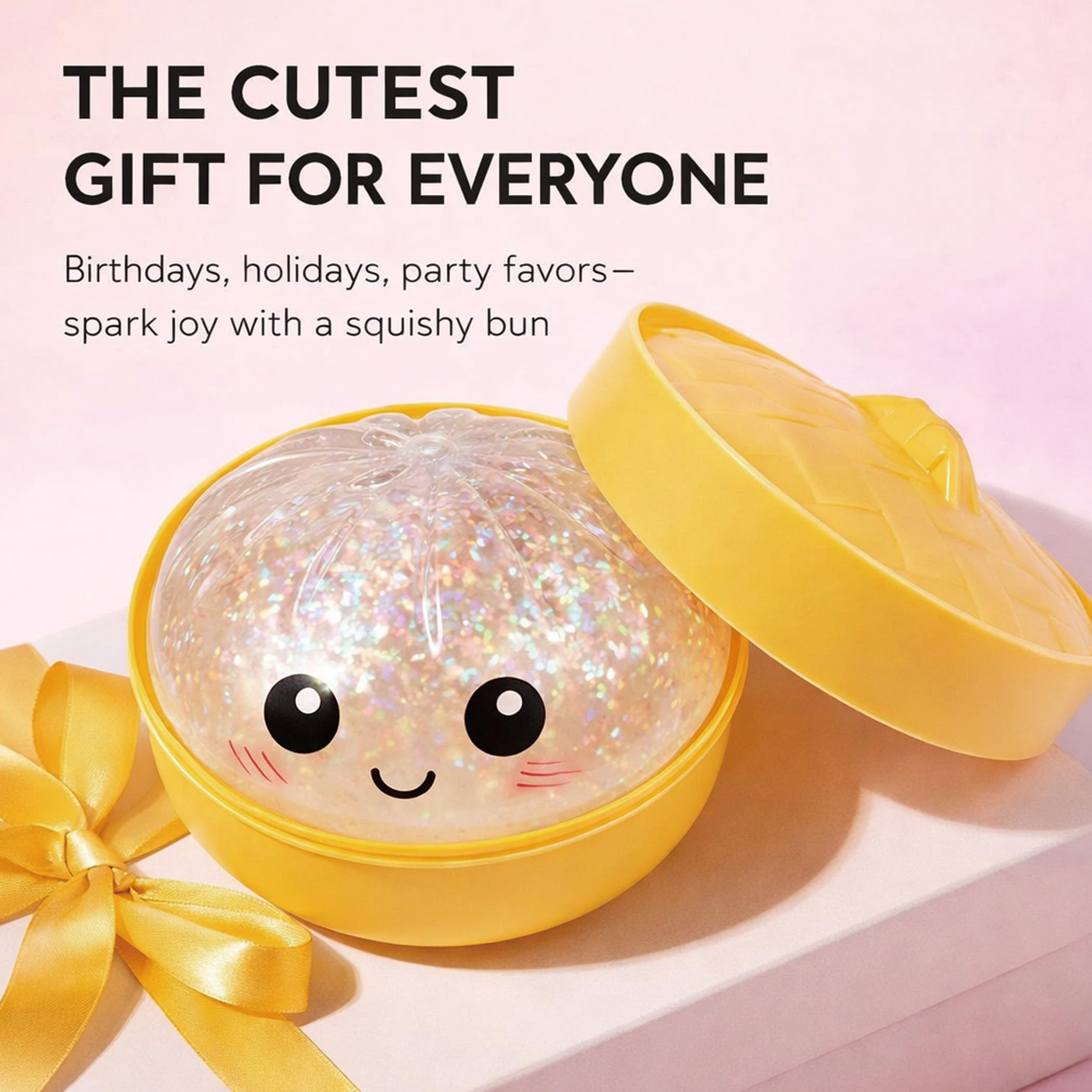 Dumpling Squishy, Glitter Random Colorful Dumplings Squishies with Box