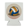 thumbnail image 2 of Beach Volleyball Cartoon Can Cooler - Drink Sleeve Hugger Collapsible Insulator - Beverage Insulated Holder, 2 of 3