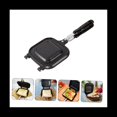 thumbnail image 4 of Sandwich Skillet Bread Loaf Pans for Baking Egg Cookers Cookware Double Pie Iron Toaster Sandwich Maker,1 x non stick sandwich toaster,Black, 4 of 8