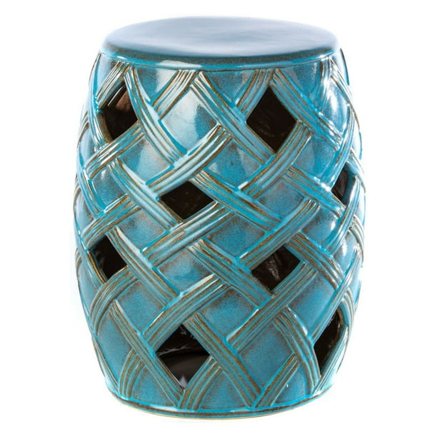 Alfresco Home Antocha Ceramic Garden Stool/Side Table