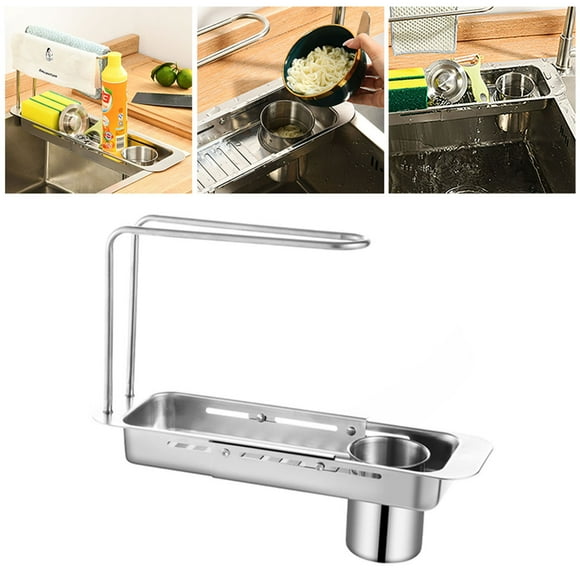 Boreal Craft Kitchen Shelf Stainless Steel Expandable Shelf For Kitchen Utensil Organizer And Dishcloth Drying Rack