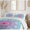 thumbnail image 6 of Ambesonne Mandala Duvet Cover Sets, Floral Form, 2-Queen, White Pink and Blue, 6 of 7