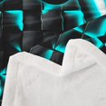 thumbnail image 3 of Gaming Throw Blanket Throw 50"X60" Fleece Blanket Geometric Gamer Sherpa Blanket Teal Black Ombre Checkered Gamepad Fuzzy Blanket Neon Game Console Room Decor, 3 of 6