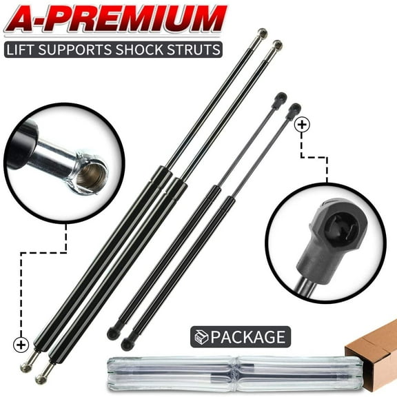 A-Premium Rear Window Glass and Tailgate Lift Supports Shock Struts Replacement for Toyota Highlander 2008-2013 Pack of 4