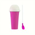 thumbnail image 4 of 1pc, Slushie Cup, Slushie Maker Cup, Double Layers Slushie Cup, DIY Homemade Squeeze Icy Cup, Fasting Cooling Make And Serve Slushy Cup For Milk Shake, Smoothies, Slushies, 4 of 5