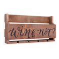 thumbnail image 1 of Danya B BR181025 Rustic Wall Mount Wooden Stemware Rack & Wine Bottle Holder with Decorative Wine Not Quote, 1 of 1