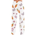 thumbnail image 3 of Domuza Easter Pajama Pants for Men Bunny Print Stretchy Trousers Elastic Waist Lounge Sleep Lightweight Trendy Loungewear Hot Pink S, 3 of 3