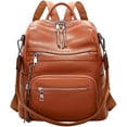 thumbnail image 3 of (2 pack) ALTOSY Genuine Leather Backpack Purse for Women Large Casual Shoulder Bags S106 Brown, 3 of 8