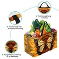 thumbnail image 3 of Butterfly Large Capacity Reusable Oxford Cloth Decorative Box Shopping Bag Collapsible Bucket, 3 of 7