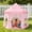 Pink, variant on Cadancy Castle Play Tent Indoor Outdoor Canopy for 3-4 Person, Hexagon Mesh Gauze House with Curtains, Portable Playhouse Backyard Camping Sleepover