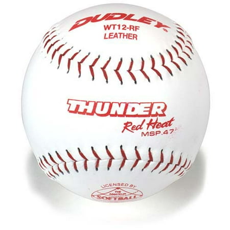 12-inch Dudley Thunder Red ASA Softball