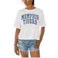 thumbnail image 2 of Women's Gameday Couture White Memphis Tigers Claim To Fame Boxy Cropped T-Shirt, 2 of 5
