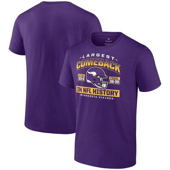Men's Purple Minnesota Vikings Largest Comeback T-Shirt