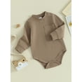 thumbnail image 3 of Bagilaanoe Newborn Baby Girl Boy Oversized Romper Sweatshirt Long Sleeve Bodysuits Pullover 3M 6M 12M 18M Infant Casual Tee Tops, 3 of 9