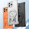 thumbnail image 2 of ELEHOLD for iPhone 13 Pro Max Case,Magnetic Adjustable Ring Holder Kickstand Breathable Hole Slim Heat Radiation Frameless Shockproof Protective Case for iPhone 13 Pro Max,Orange, 2 of 7