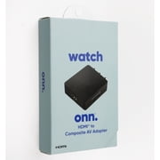 onn HDMI To Composite AV Adapter with 2.6' Mini-USB Cable, Black