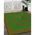 thumbnail image 3 of Ahgly Company Tapis d'Intérieur Rond Lavable en Machine Vert Lime Foncé Transitionnel, 4 Pieds Rond, 3 of 7