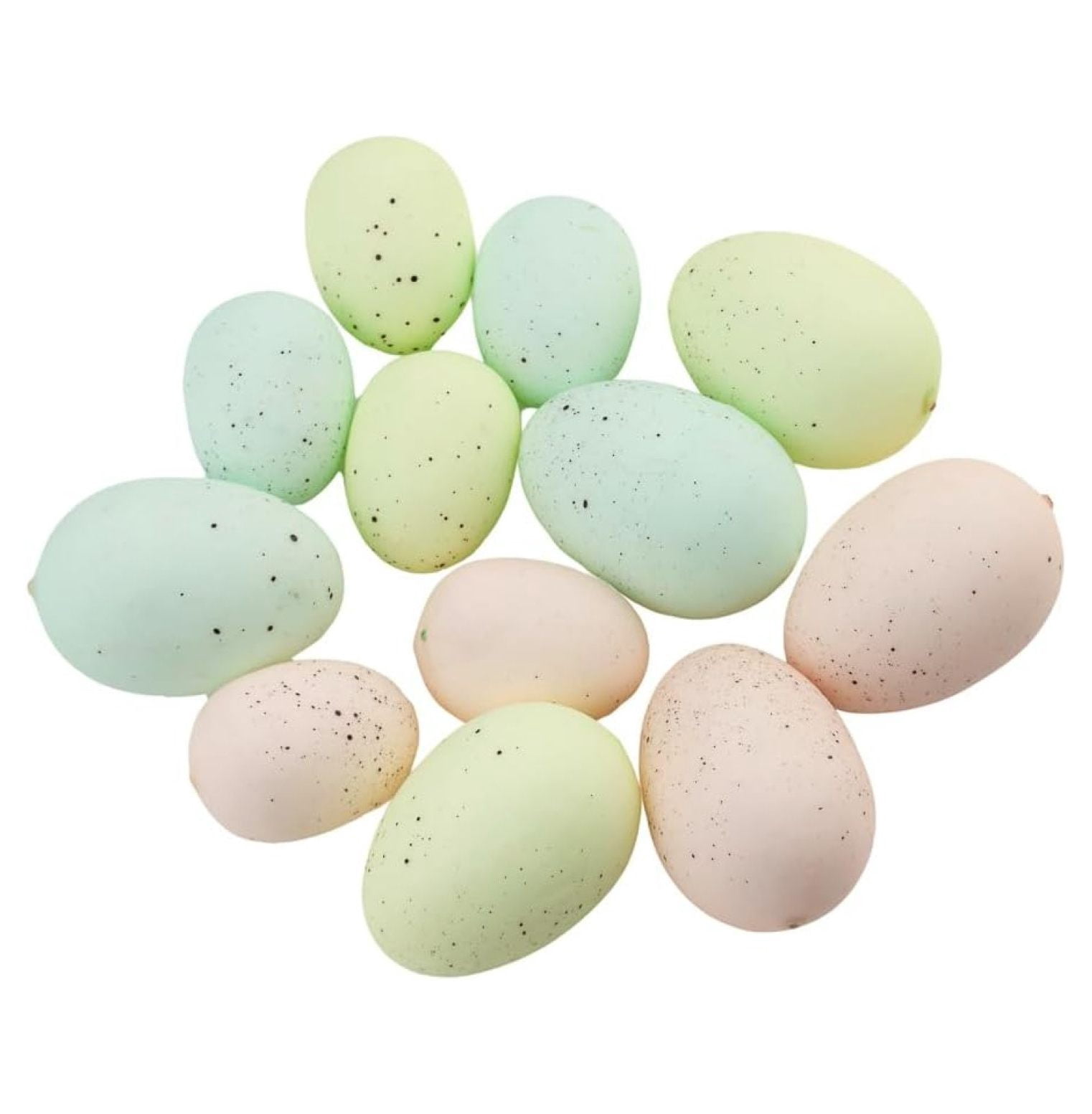HeSLehs Package of 36 Pastel Speckled Easter Faux Eggs Easter Eggs for DIY Spring Displays and Easter Baskets