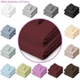 thumbnail image 2 of Saloniture 3-Piece Flannel Massage Table Sheet Set - Soft Cotton Facial Bed Cover - Includes Flat and Fitted Sheets with Face Cradle Cover - Burgundy, 2 of 8