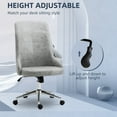 thumbnail image 3 of Vinsetto Armless Task Chair, Mid-back Desk Chair, Microfiber Home Office Chair with Adjustable Height, Tilt, Swivel Function, Gray, 3 of 9