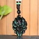 thumbnail image 3 of Colgante de zorro Toma real Collar de piedra Jinyao Obsidiana de ojo de arco iris natural Colgante de zorro de nueve colas, 3 of 5