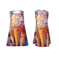 thumbnail image 7 of Fuzoiu Trio Of Dripping Cones Print Women's Sleeveless Dress,Summer Dresses for Women,Casual Sundresses,Beach Sleeveless T-shirt Swing Dress with Pockets, 7 of 7