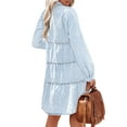 thumbnail image 5 of luvamia Denim Dress for Women Long Sleeve Jean Dress Button Down Casual Babydoll Denim Shirt Dress Size XS-2XL Fit Size 0-22, 5 of 7