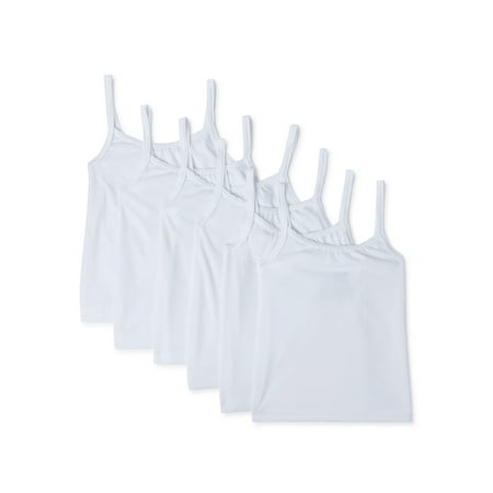 Hanes Toddler Girl Cami Undershirt, 6 Pack, Sizes 2T-5T