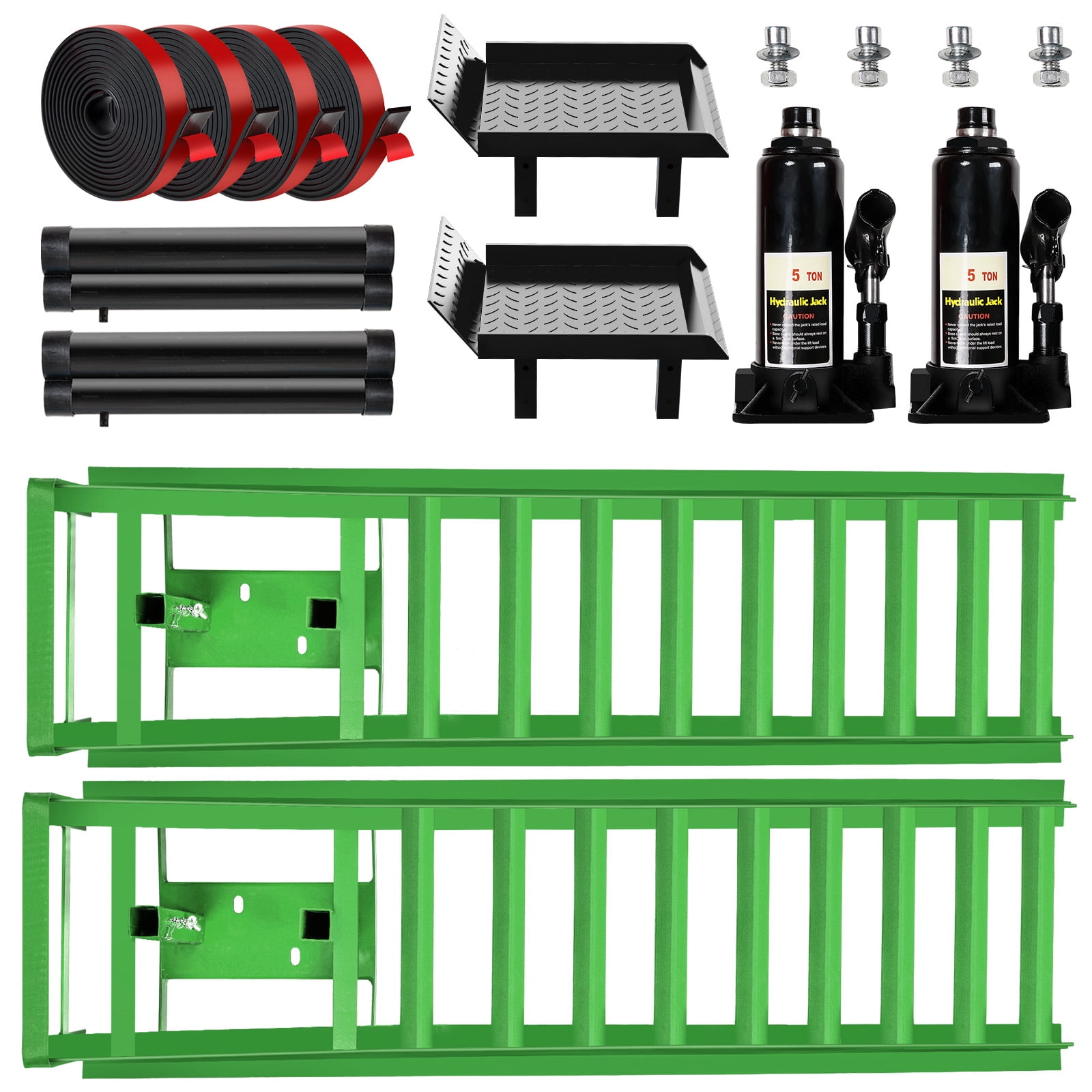 Lafati 2-Pack Hydraulic Car Ramps: Heavy-Duty Vehicle Ramps with 5T / 10000lbs Jack Load Capacity, Portable Design for Effortless Oil Changes and Car Lifts