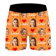 thumbnail image 5 of KHONTS Men's Personalized Boxers Husband Boyfriend Funny Boxers DIY Valentine's Day Birthday for Him Orange S, 5 of 8