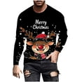 thumbnail image 2 of Royisotas Mens Shirts Long Sleeve Pullover Winter Tops Athletic Christmas Crewneck Black Graphic T Shirts for Men Big and Tall, 2 of 5